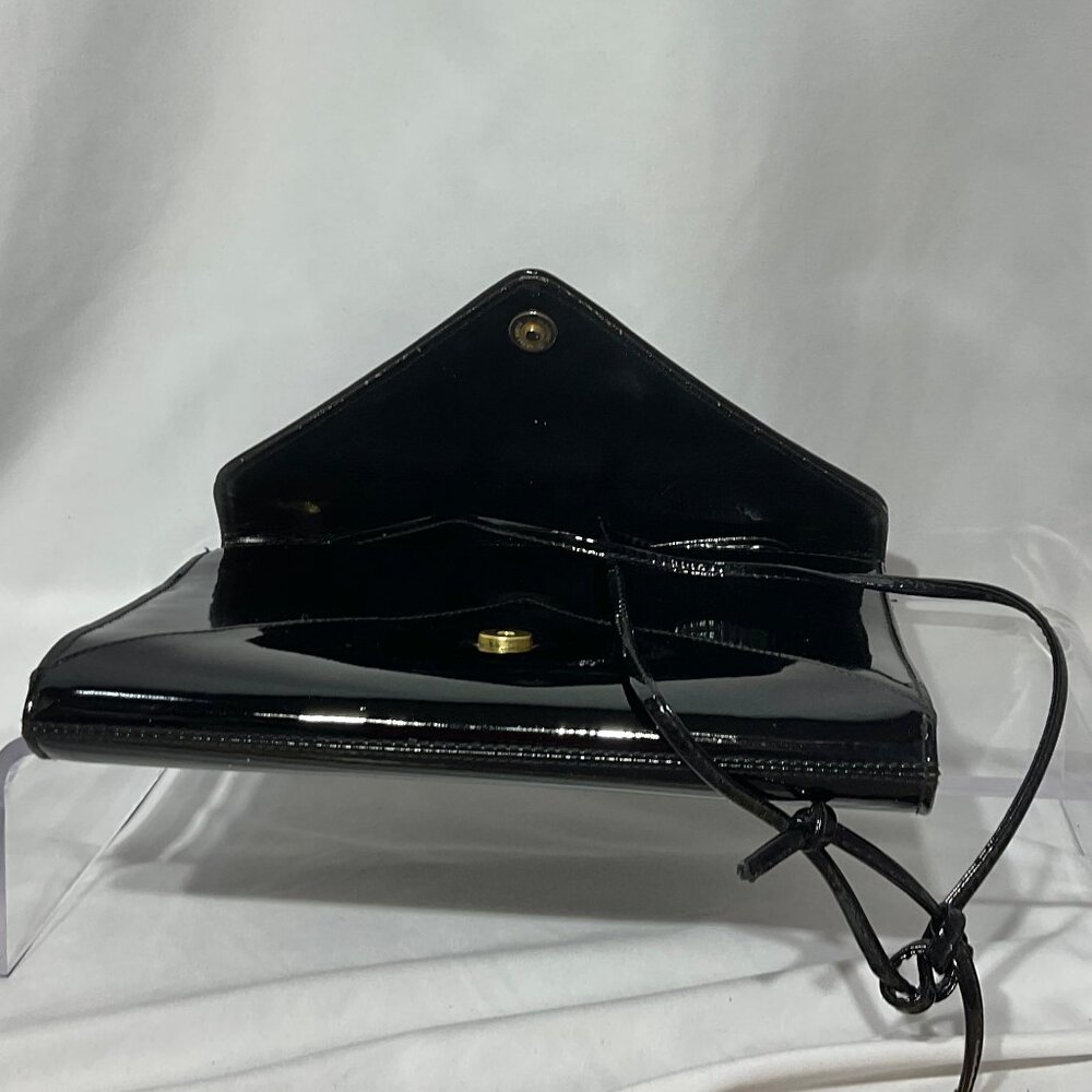 Vintage Furst College Patent "Leather" Envelope Purse Shoulder Bag - Picture 5 of 11